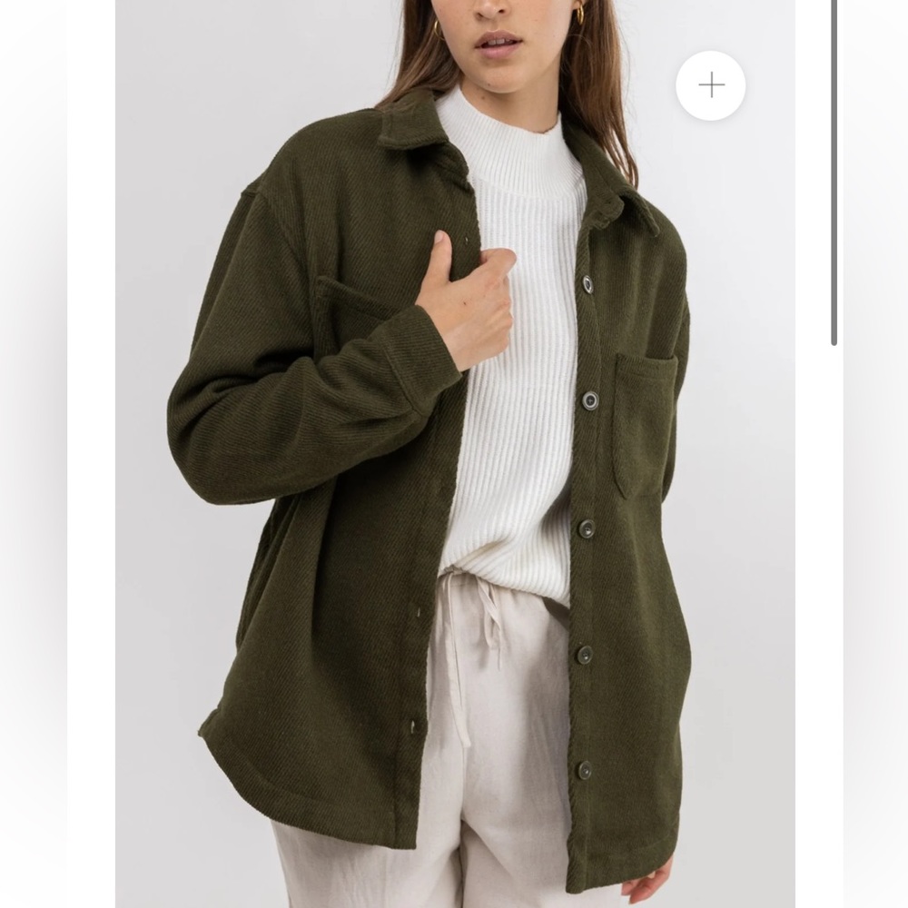 Rhythym. | Canyon Shacket Dark Olive